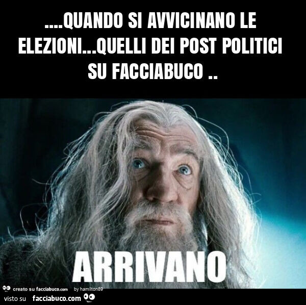 Quando si avvicinano le elezioni… quelli dei post politici su facciabuco