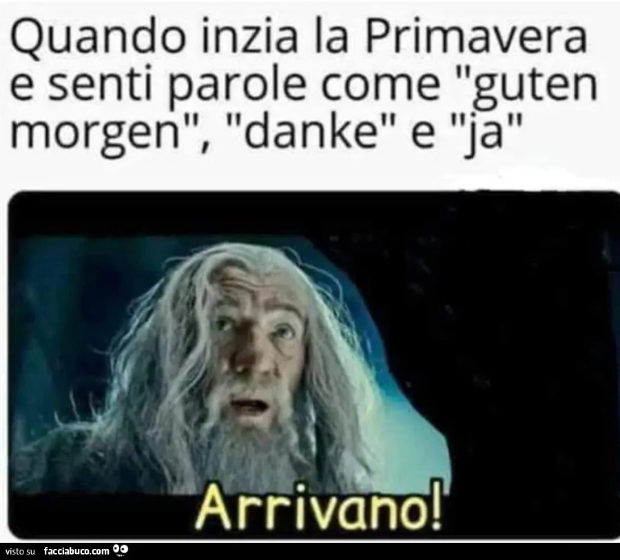 Quando inizia la primavera e senti parole come guten morgen danke e ja