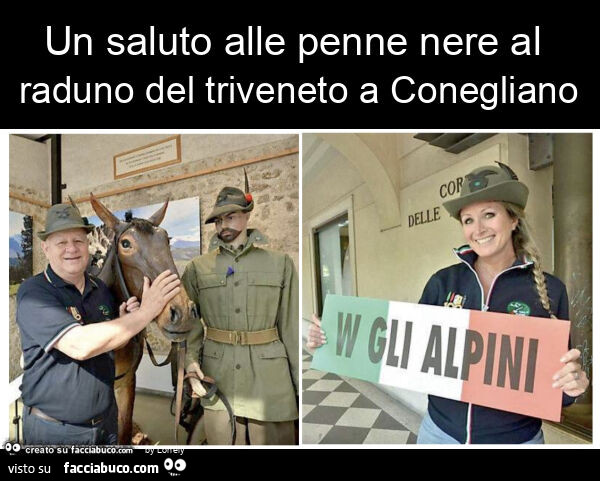 Un saluto alle penne nere al raduno del triveneto a conegliano