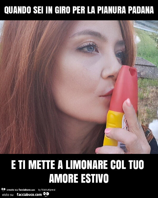 Quando sei in giro per la pianura padana e ti mette a limonare col tuo amore estivo