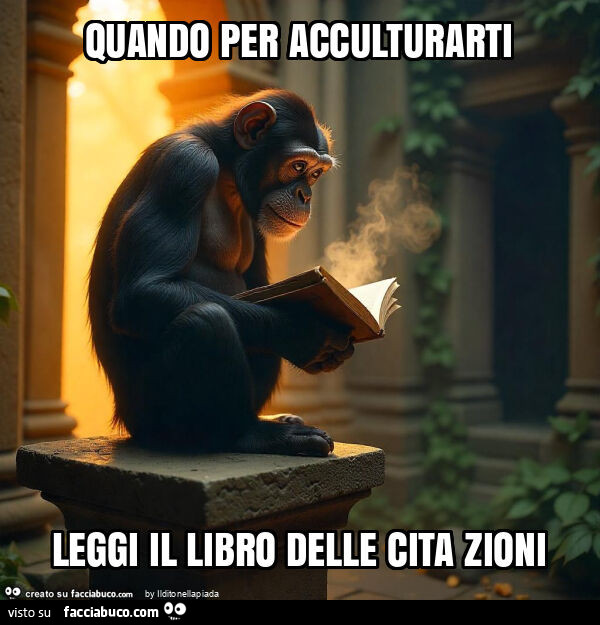 Quando per acculturarti leggi il libro delle cita zioni