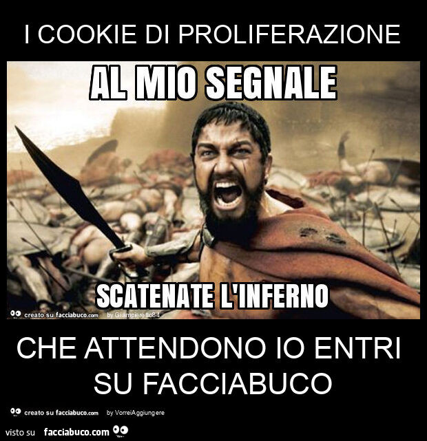 I cookie di proliferazione che attendono io entri su facciabuco