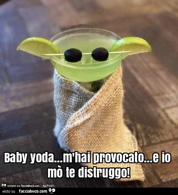 Baby yoda&hellip; m'hai provocato&hellip; e io mò te distruggo