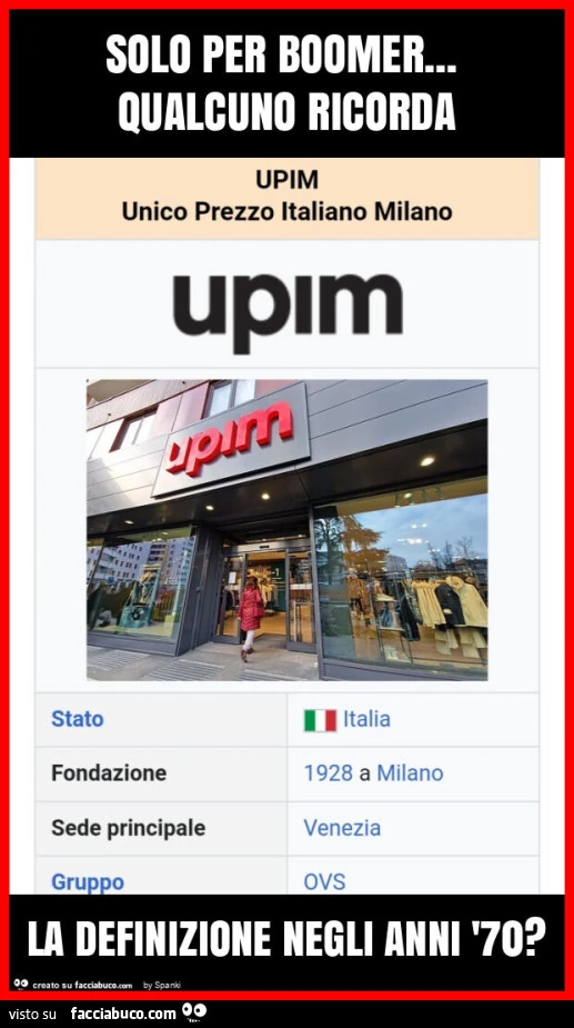 Solo per boomer… qualcuno ricorda la definizione negli anni '70?