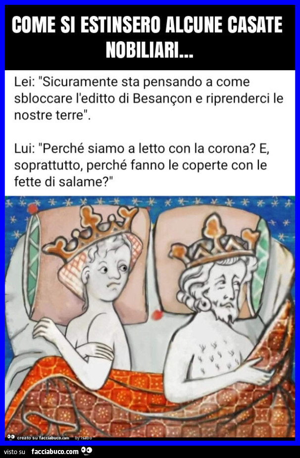 Come si estinsero alcune casate nobiliari