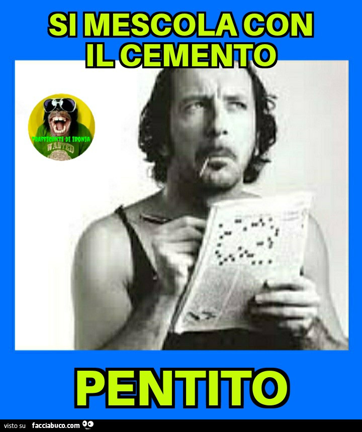 Si mescola con il cemento pentito