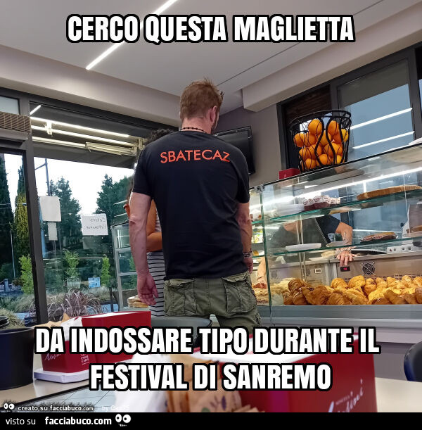 Cerco questa maglietta da indossare tipo durante il festival di sanremo