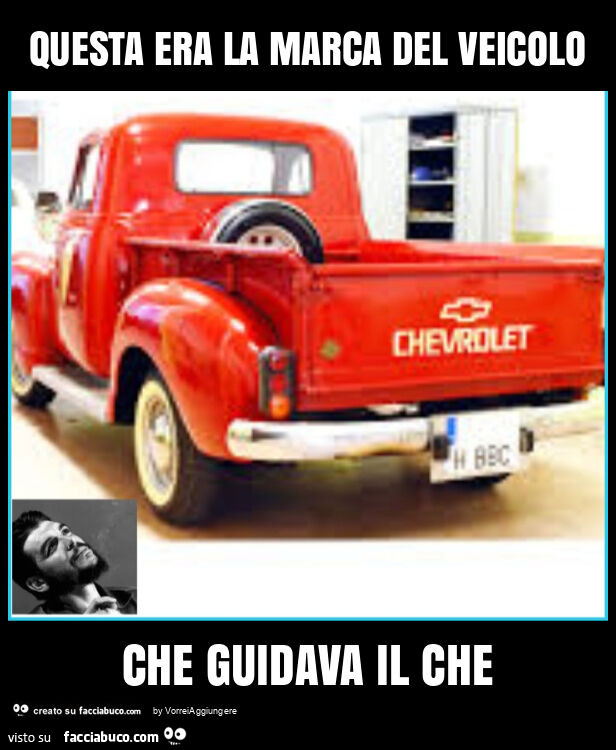 Questa era la marca del veicolo che guidava il che