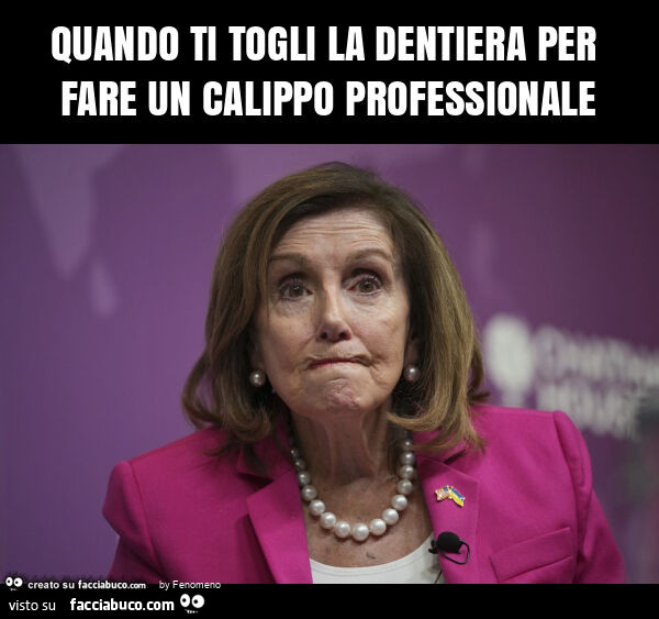 Quando ti togli la dentiera per fare un calippo professionale