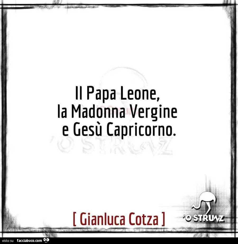 Il papa leone, la madonna vergine e gesù capricorno