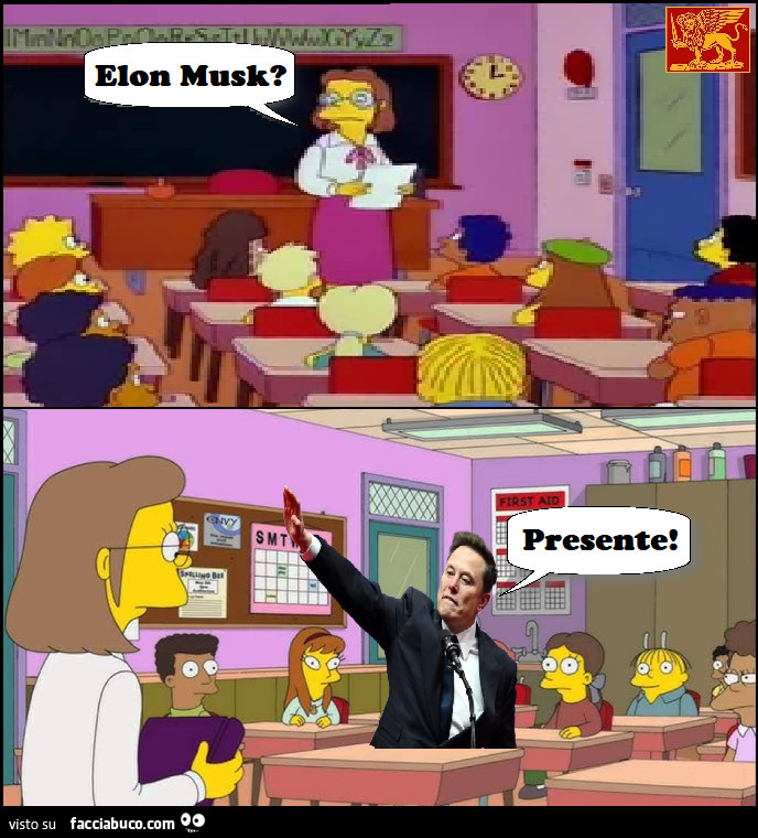 Elon Musk dice presente all'appello in classe dei Simpsons