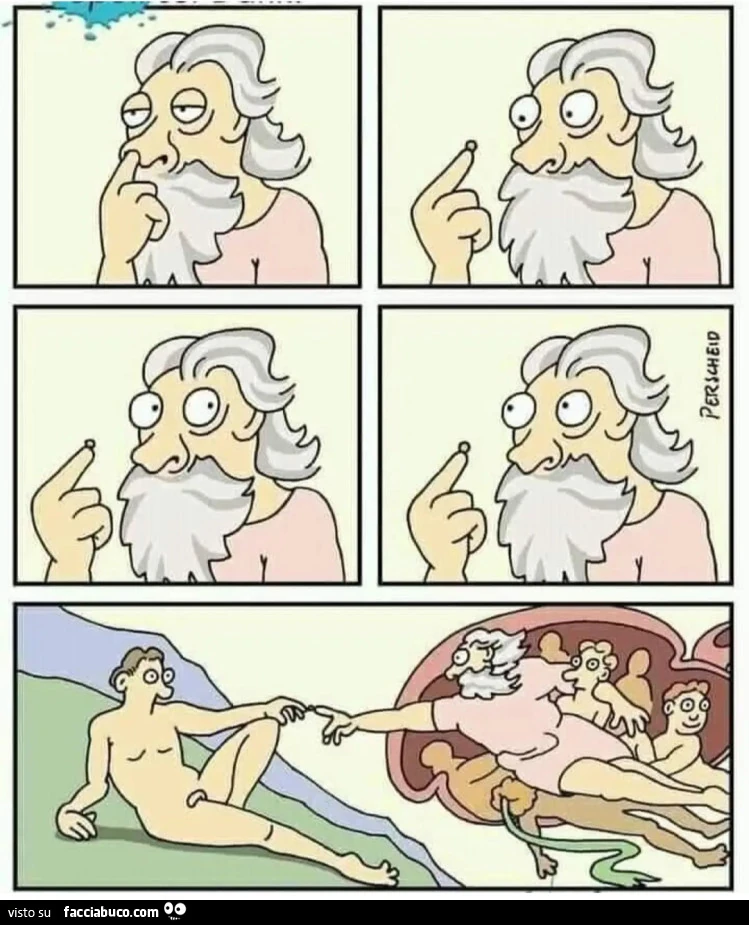 Vignetta dio creazione di adamo caccola quadro