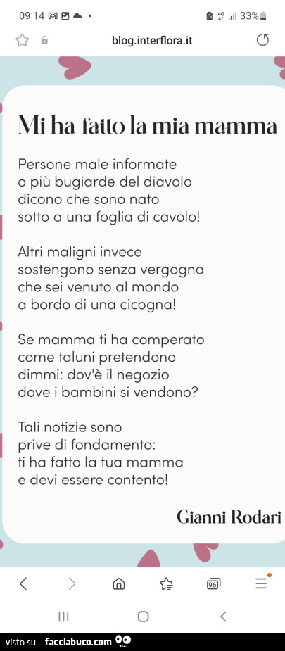 Poesia di Gianni Rodari sulla Mamma