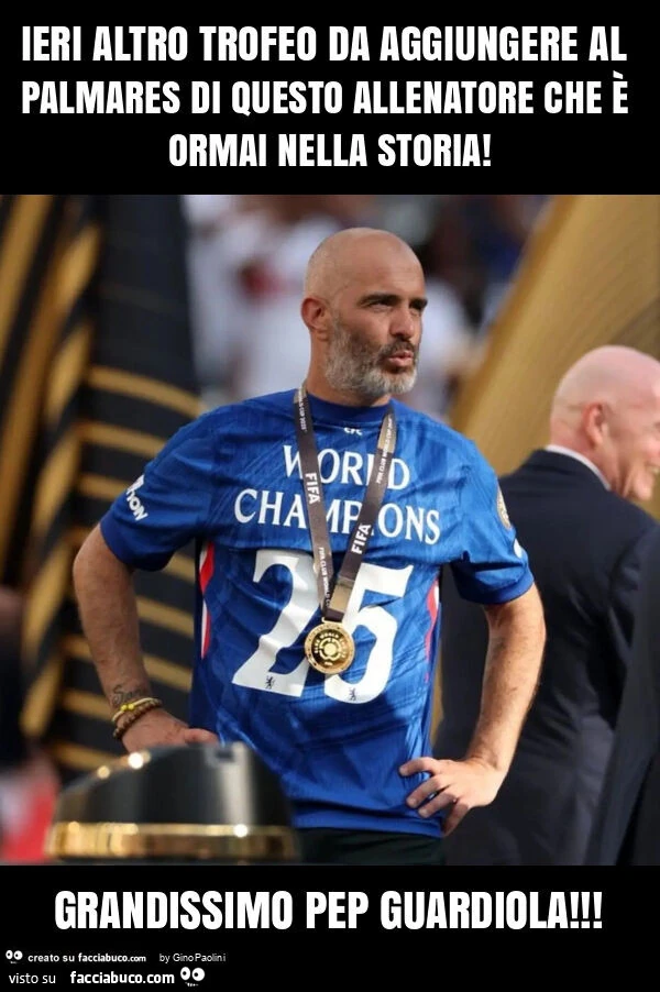 Ieri altro trofeo da aggiungere al palmares di questo allenatore che รจ ormai nella storia! Grandissimo pep guardiola