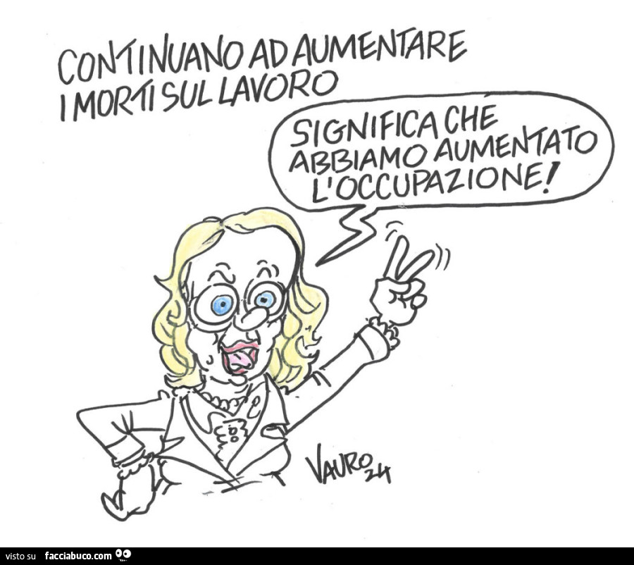 Continuano ad aumentare i morti sul lavoro. Significa che abbiamo aumentato l'occupazione