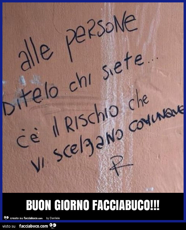 Buon giorno facciabuco