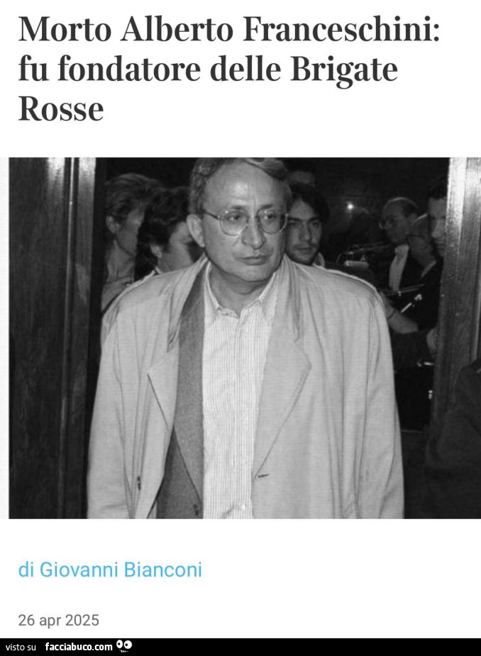 Morto A. Franceschini
