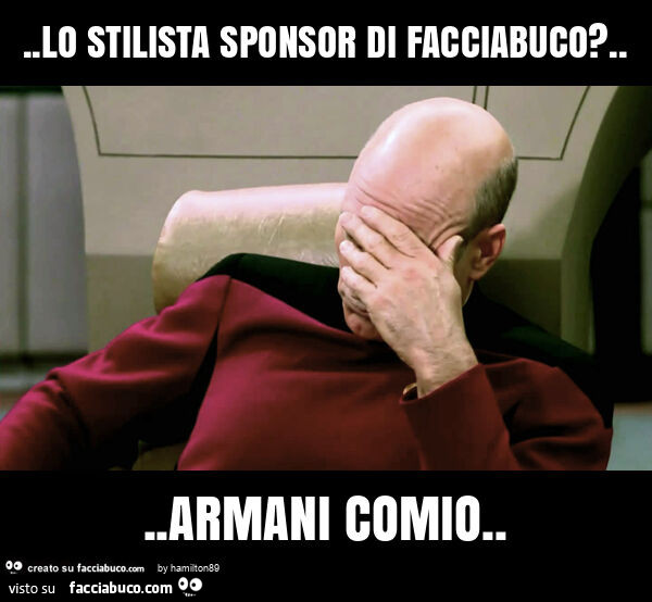 Lo stilista sponsor di facciabuco? … armani comio