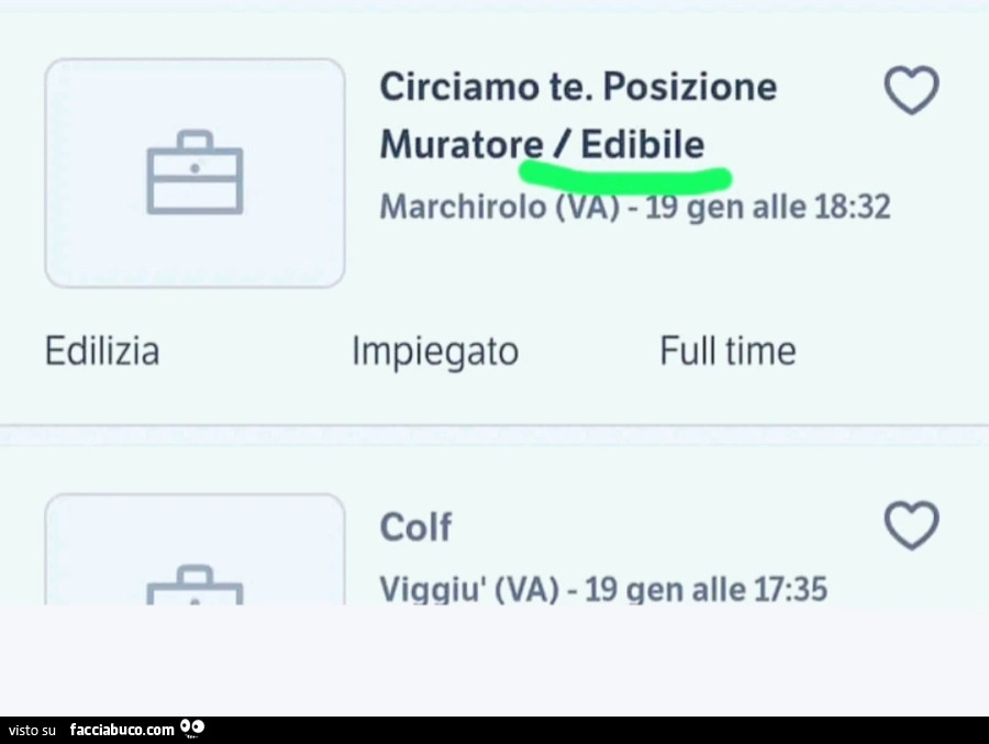 Circiamo te posizione muratore edibile