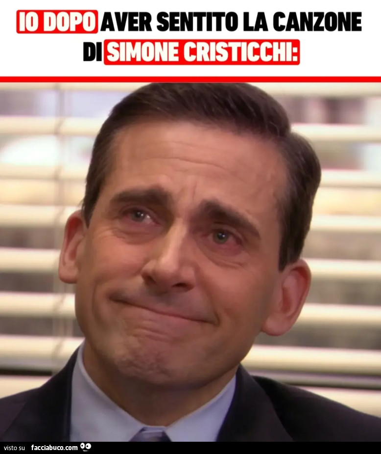 Io dopo aver sentito la canzone di simone cristicchi piangere sanremo festival