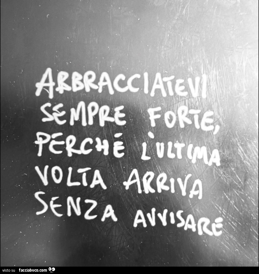 Abbracciatevi