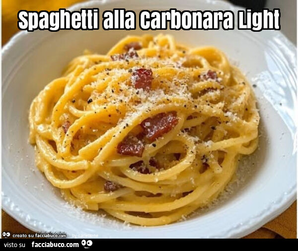 Spaghetti alla carbonara light