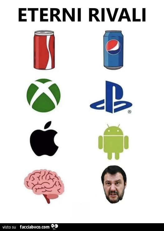 Eterni rivali: cervello, Salvini