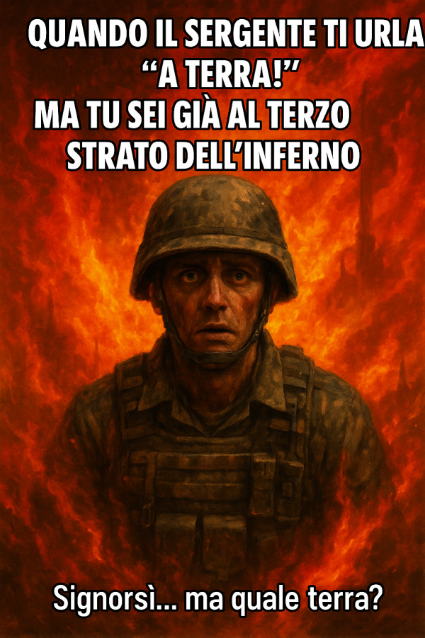 Quando il sergente ti urla a terra! Ma tu sei già al terzo strato dell'inferno signorsì… ma quale terra?