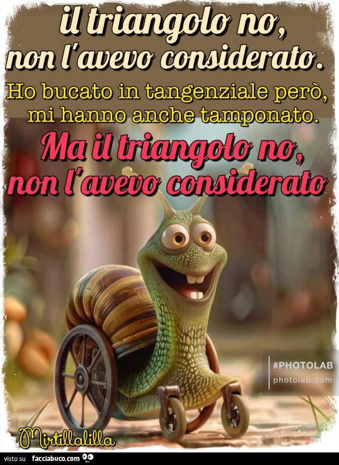 Il triangolo no