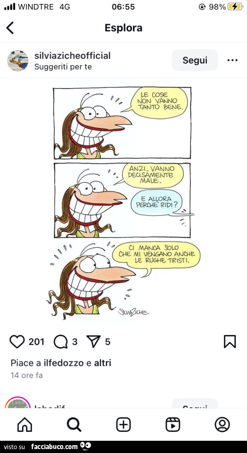 Le cose vanno tanto bene. Anzi vanno decisamente male. E allora perchè ridi?