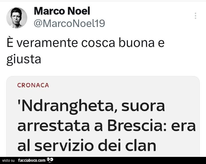 E veramente cosca buona e giusta. 'Ndrangheta, suora arrestata a brescia: era al servizio dei clan