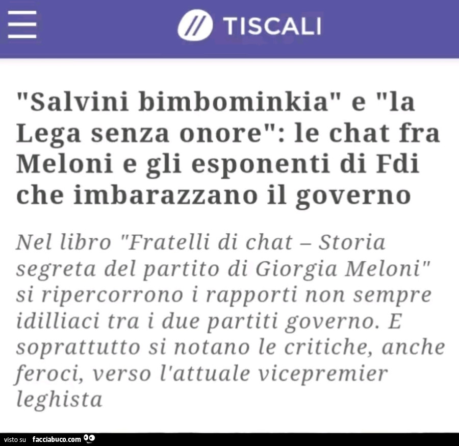 Salvini bimbominkia e la lega senza onore: le chat fra meloni e gli esponenti di fdi che imbarazzano il governo