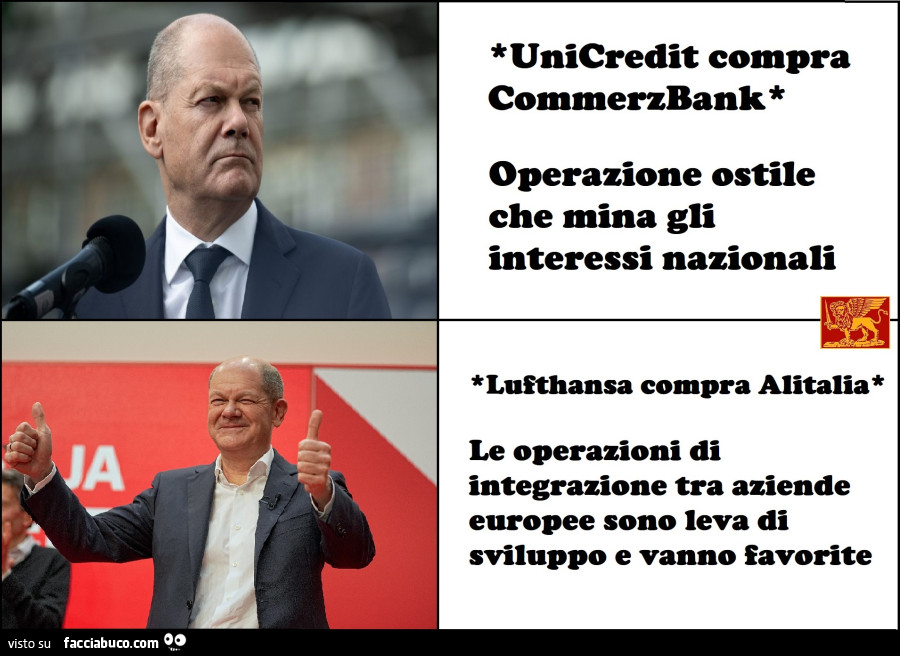 Scholz osteggia acquisto UniCredit di Commerz Bank