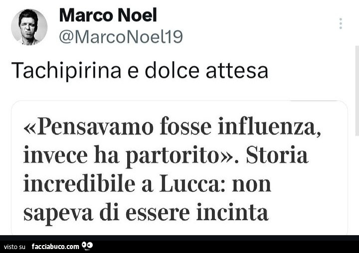 Tachipirina e dolce attesa «pensavamo fosse influenza, invece ha partorito»