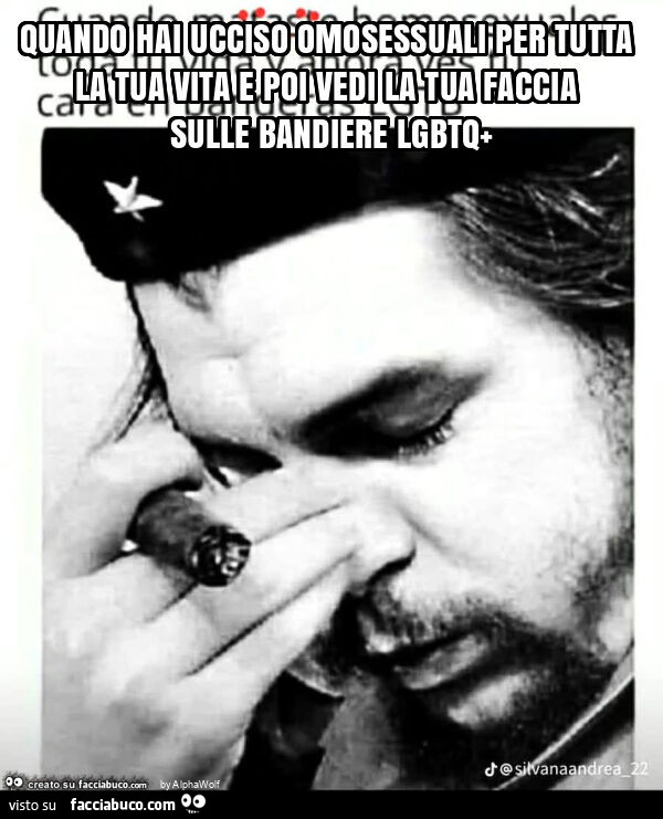 Quando hai ucciso omosessuali per tutta la tua vita e poi vedi la tua faccia sulle bandiere lgbtq+