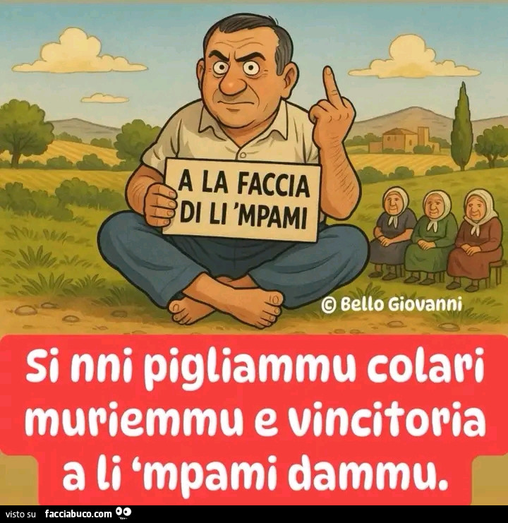 Se ci prendiamo dispiaceri moriamo e diamo vittoria ai bugiardi. Racalmuto (AG)