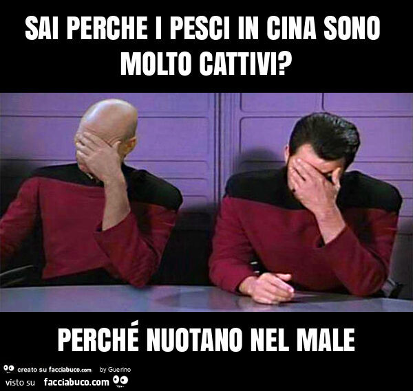 Sai perche i pesci in cina sono molto cattivi? Perché nuotano nel male