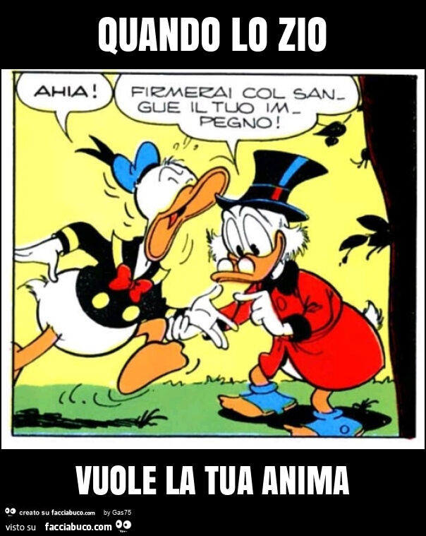 Quando lo zio vuole la tua anima