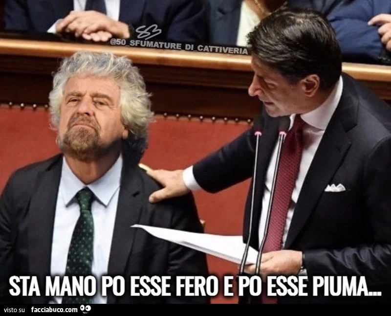 Sta mano po esse fero e po esse piuma