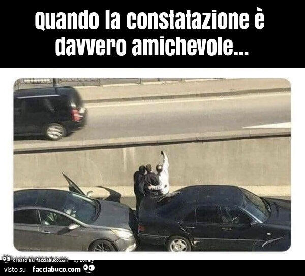 Quando la constatazione รจ davvero amichevole…