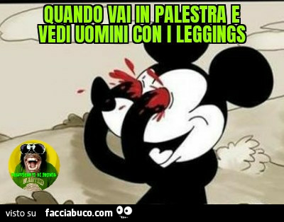 Quando vai in palestra e vedi uomini con i leggings