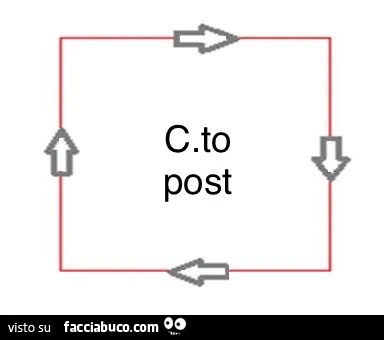 C. To post