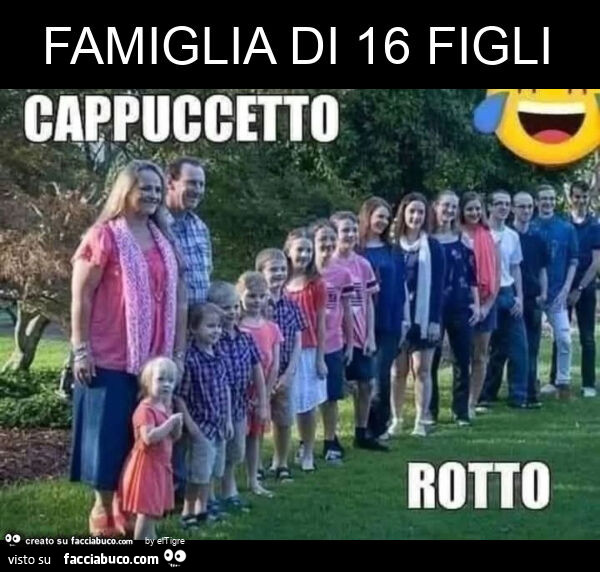 Famiglia di 16 figli