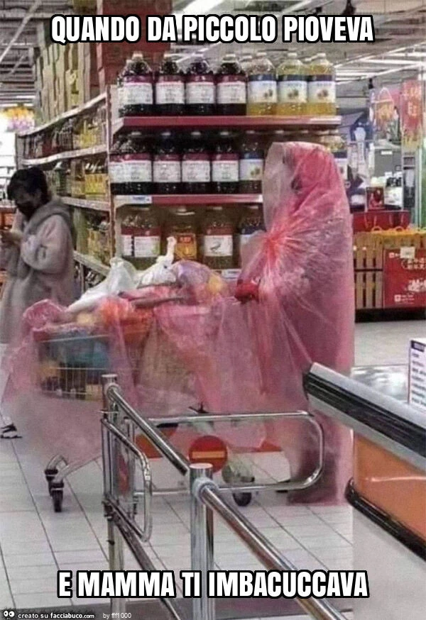 Quando da piccolo pioveva e mamma ti imbacuccava