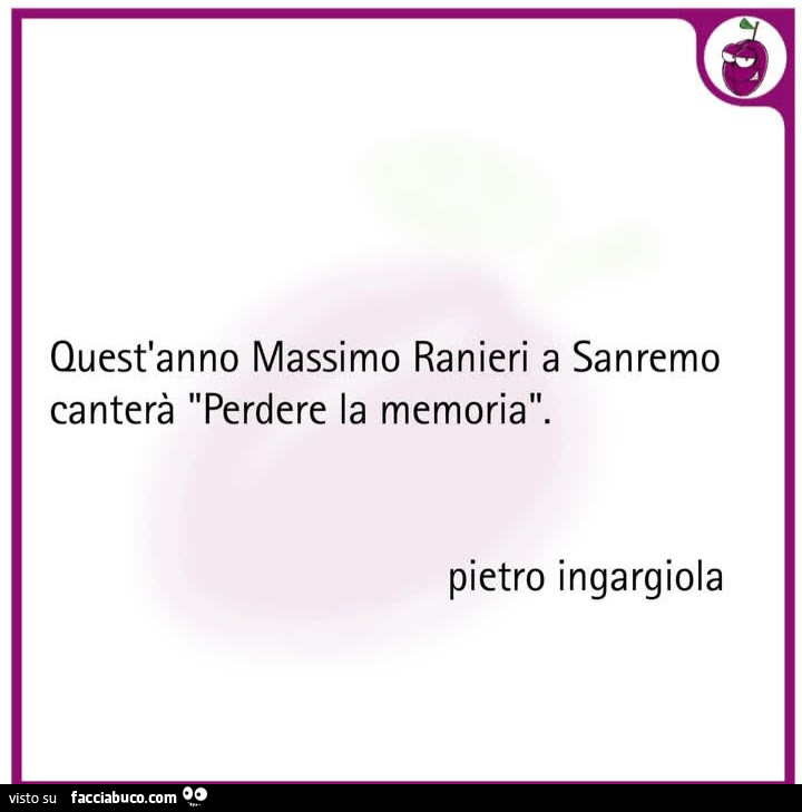 Quest'anno Massimo Ranieri a Sanremo canterà perdere la memoria