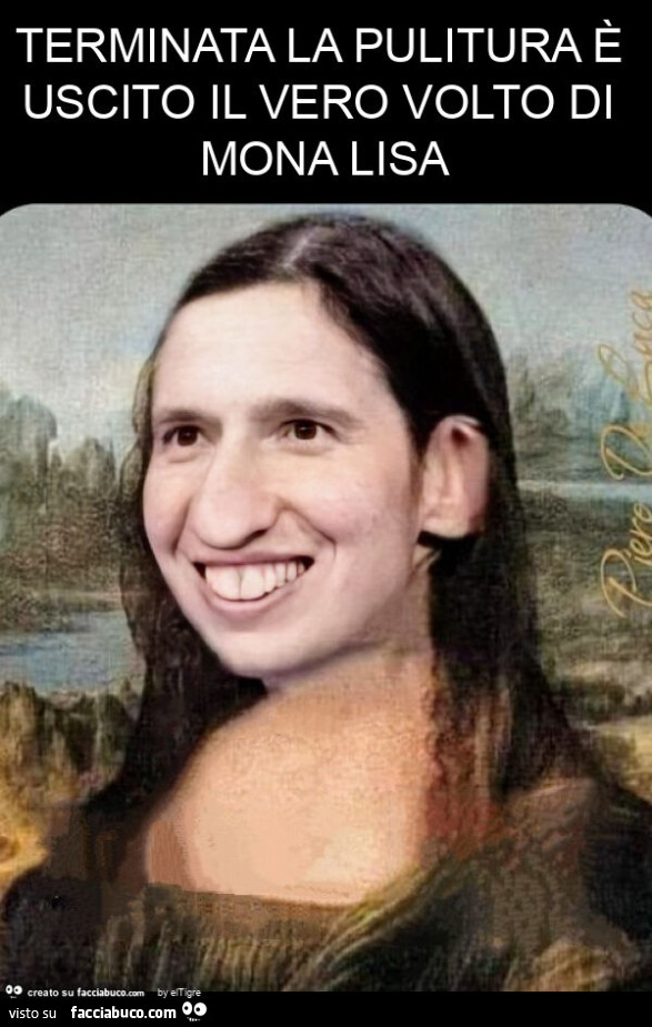 Terminata la pulitura è uscito il vero volto di mona lisa