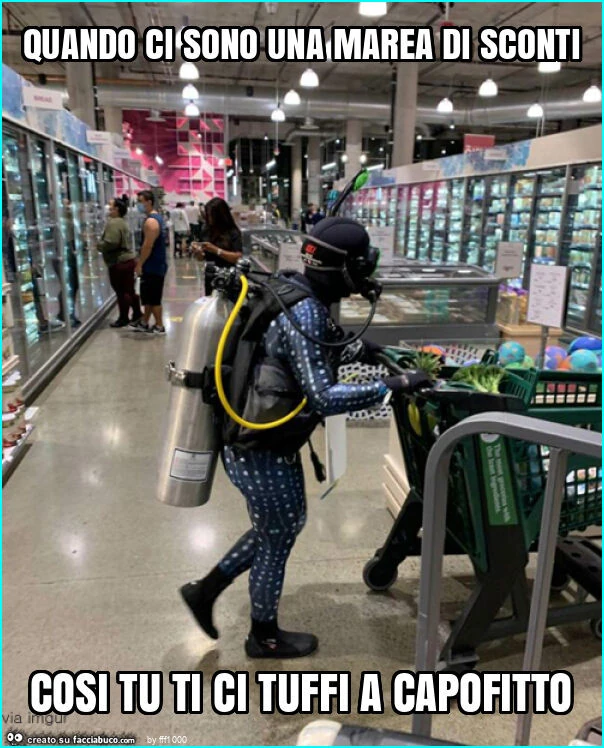 Quando ci sono una marea di sconti cosi tu ti ci tuffi a capofitto