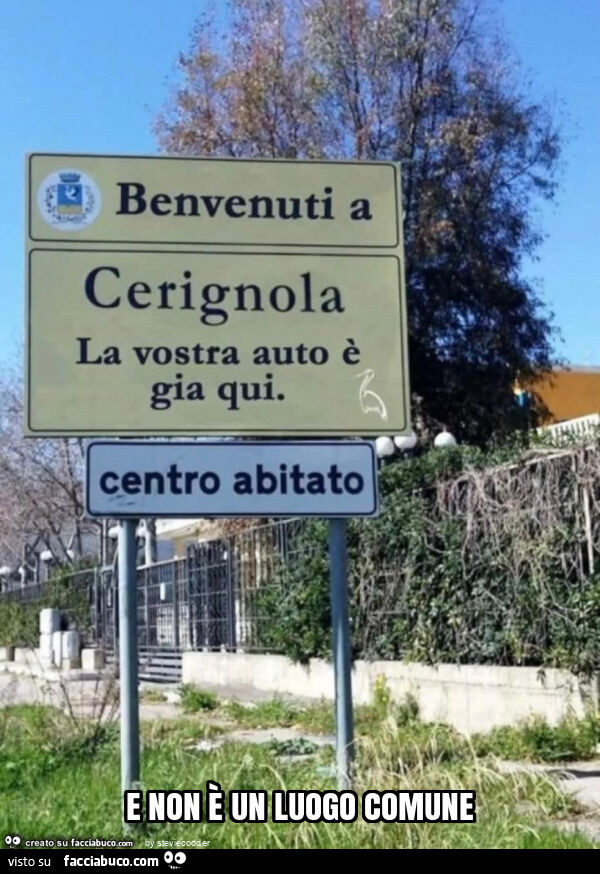 E non è un luogo comune