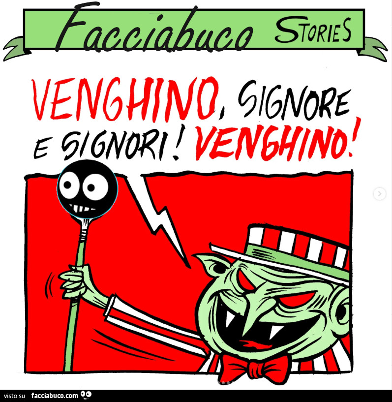 Facciabuco Stories. Rielab. Da Hurricane (a sua insaputa, ma Courtesy). Venghino, Signore e Signori! Venghino