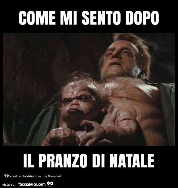 Come mi sento dopo il pranzo di natale